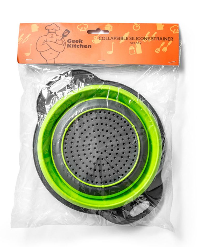 Cedzaki silikonowe, składane, 2 szt.