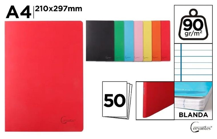 Cervantes, notatnik A4, 50 kartek, linia, 1 szt.