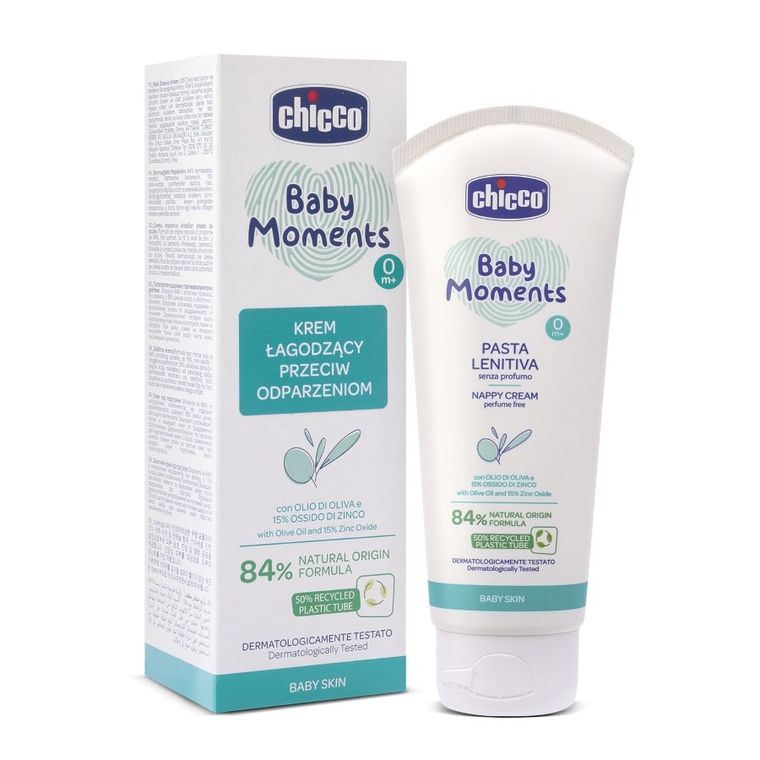 Chicco, Baby Moments, krem łagodzący przeciw odparzeniom, 100 ml