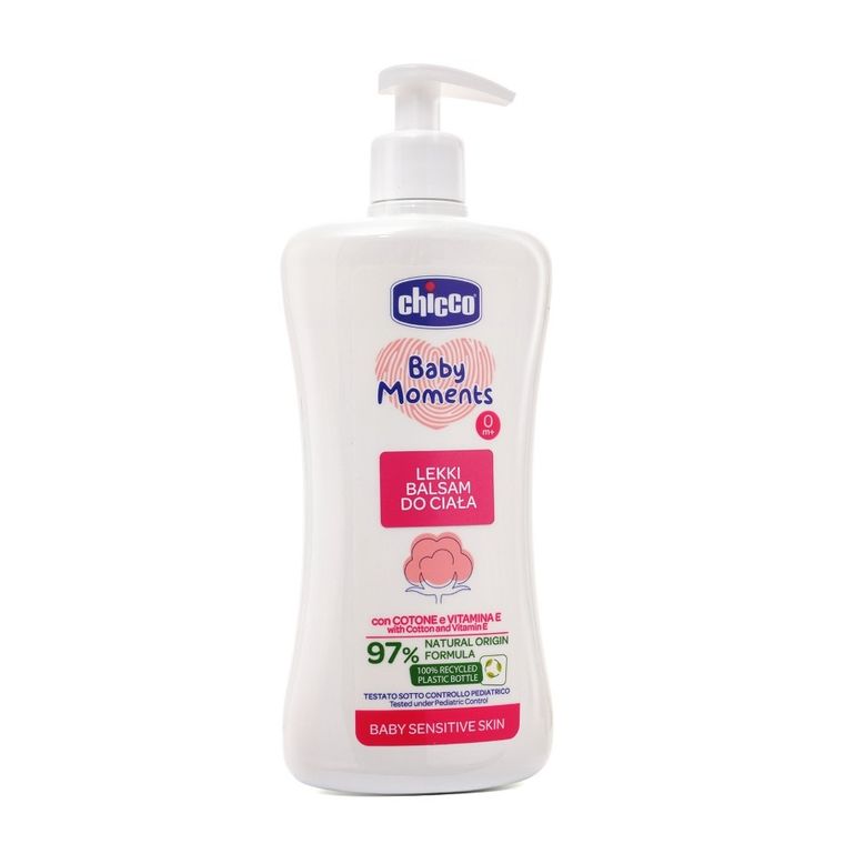 Chicco, Baby Moments, lekki balsam do ciała, 500 ml
