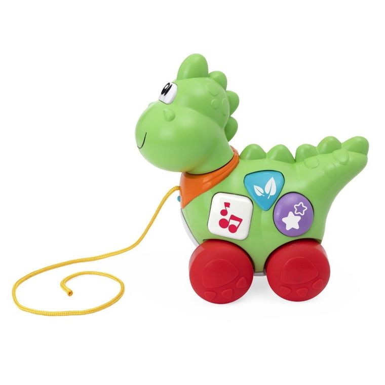 Chicco, Baby Sense & Focus, Dino, interaktywna zabawka do ciągnięcia