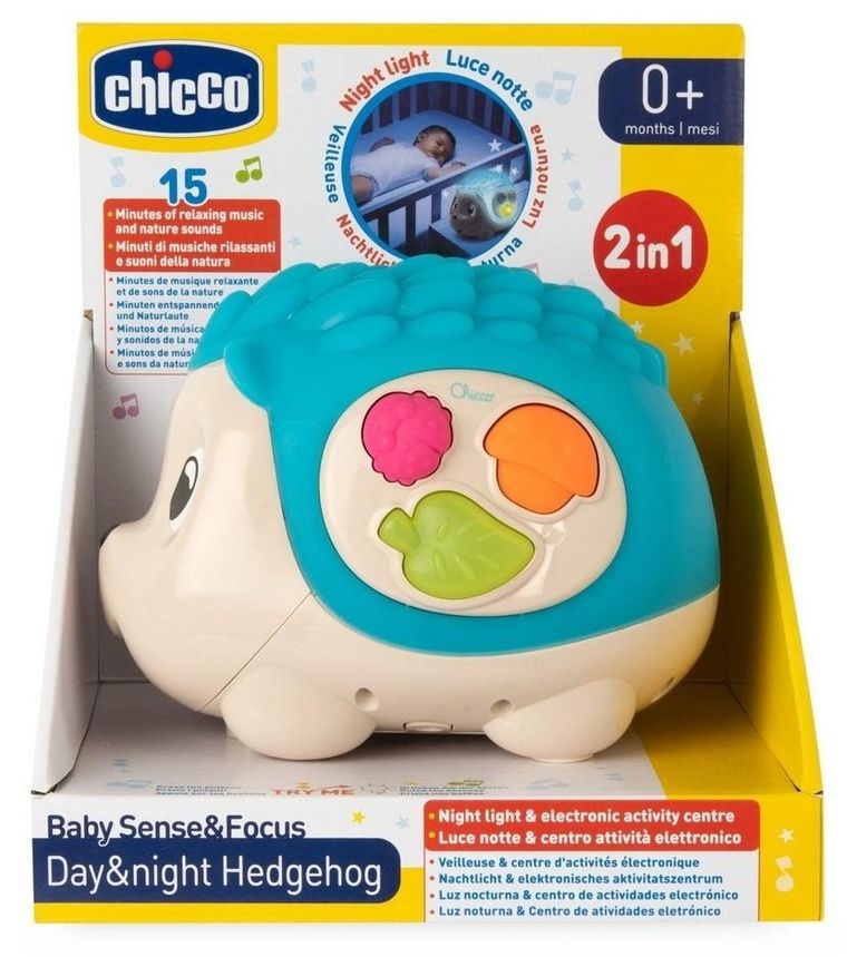Chicco, Baby Sense & Focus, Jeżyk 2w1 dzień i noc, zabawka interaktywna z projektorem