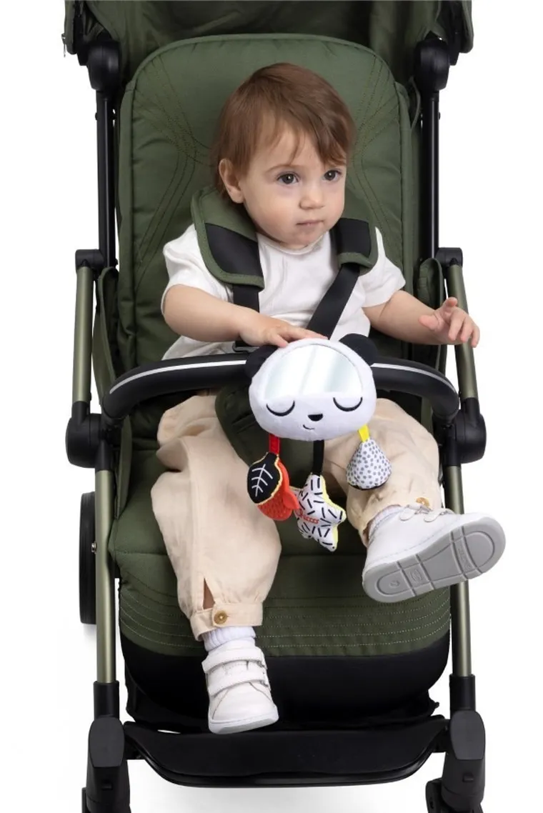 Chicco, Baby Sense & Focus, Panda, kontrastowa zawieszka do wózka z lusterkiem