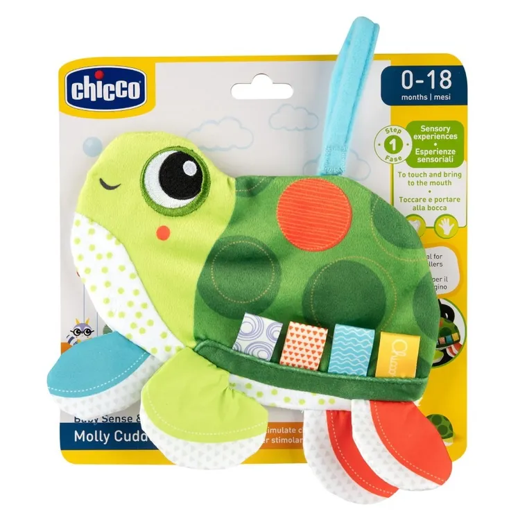 Chicco, Baby Sense & Focus, szeleścik, żółw
