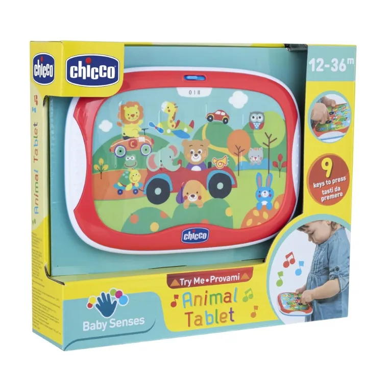 Chicco, Baby Senses, Zwierzątka, tablet, zabawka interaktywna