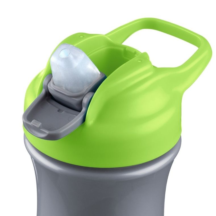 Chicco, bidon z miękkim ustnikiem, zielony, 350 ml, 2l+