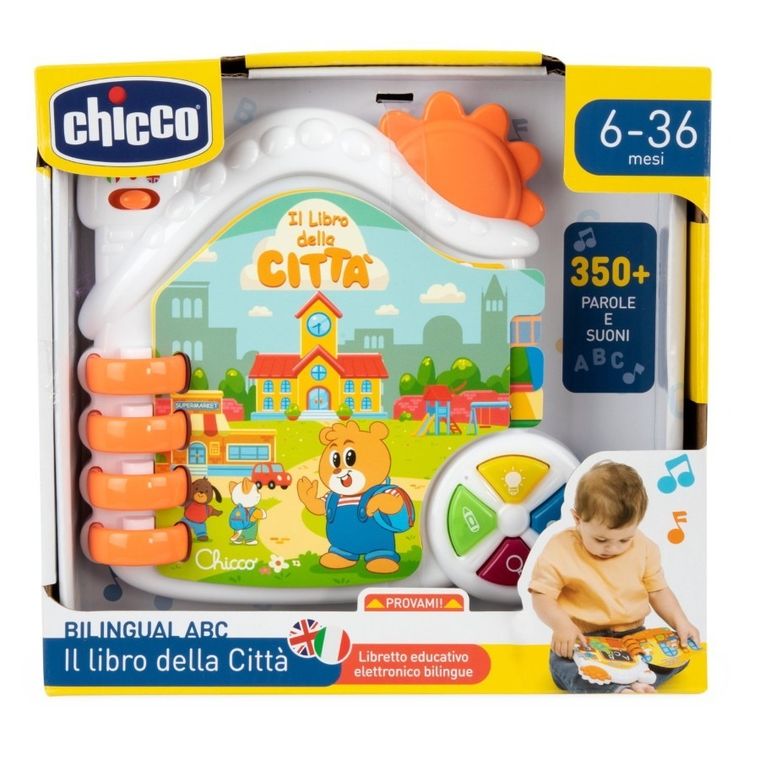 Chicco, Bilingual ABC, Miasto, książeczka dwujęzyczna polsko-angielska, interaktywna