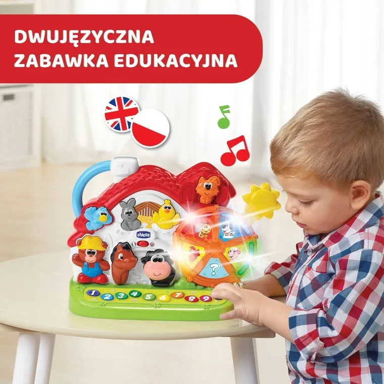 Chicco, Bilingual ABC, Mówiąca farma, zabawka edukacyjna, dwujęzyczna