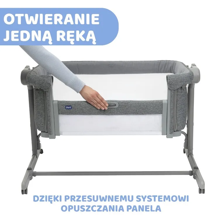 Chicco, Co-Sleeping, Next2Me, Magic Evo, łóżeczko dostawne, dark grey