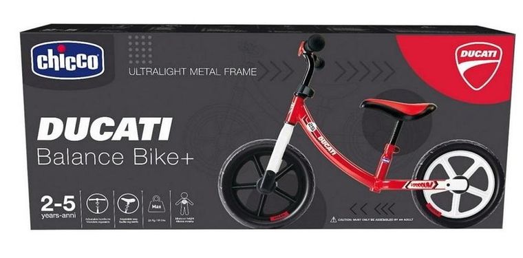 Chicco, Ducati, rowerek biegowy, czerwony