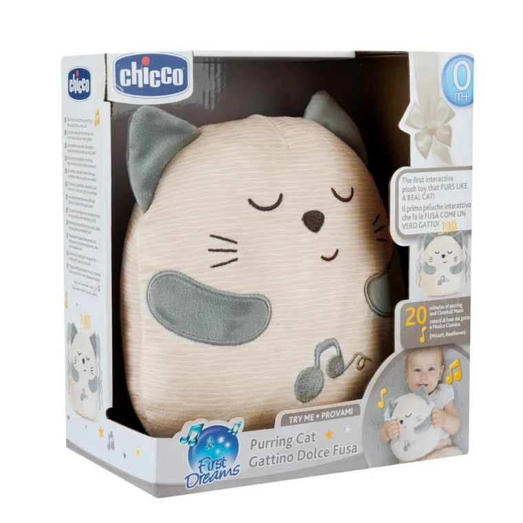 Chicco, First Dreams, Kotek Mruczek, maskotka elektroniczna