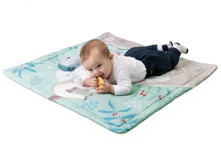 Chicco, First Dreams, Relax & Play Mat, interaktywna mata 2w1 z lampką i melodiami, sowa