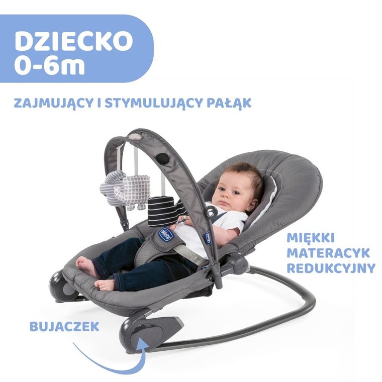 Chicco, Hoopla, leżaczek, Moon Grey