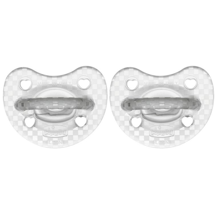 Chicco, PhysioForma Soft, smoczek uspokajający, silikonowy, neutral, 2-6m, 2 szt.
