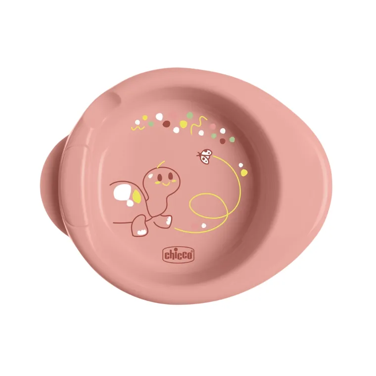 Chicco, talerz podgrzewany, brzoskwiniowy, 6m+