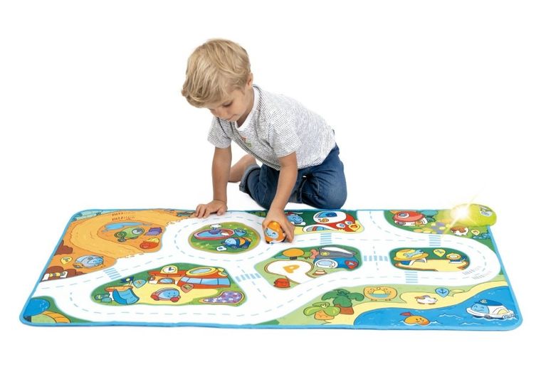 Chicco, Turbo Ball, Miasto, mata elektroniczna z samochodzikiem, 60-110 cm