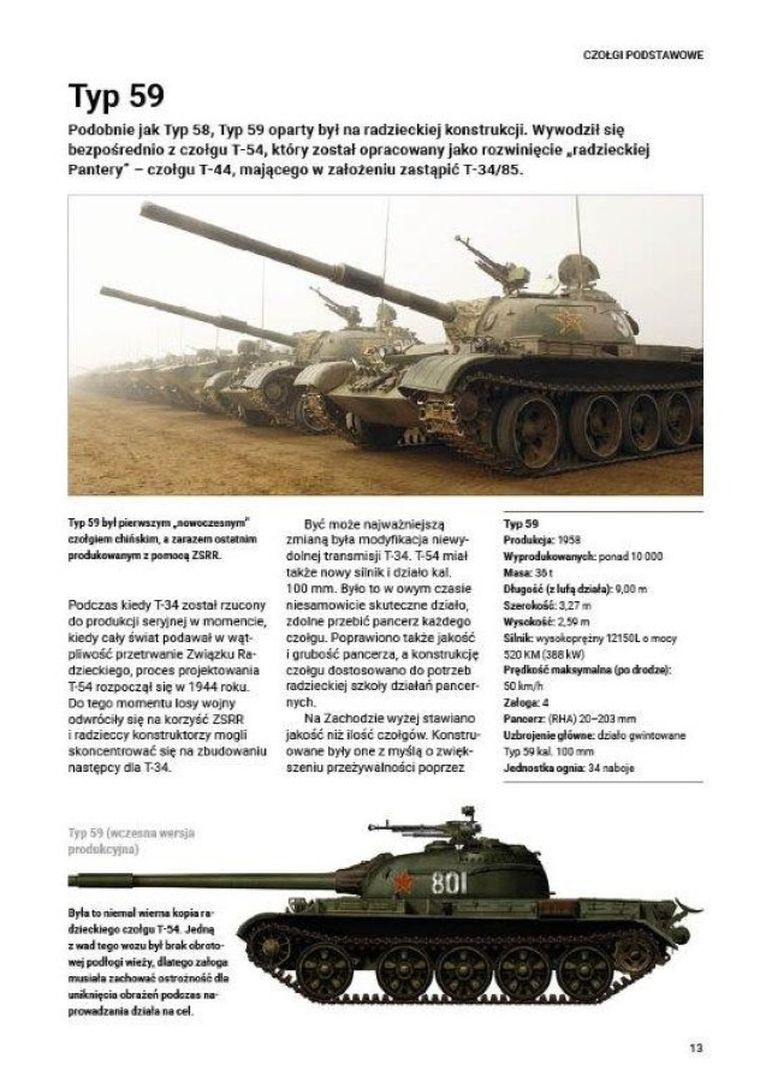 Chińskie czołgi i opancerzone wozy bojowe od 1950 do współczesności\