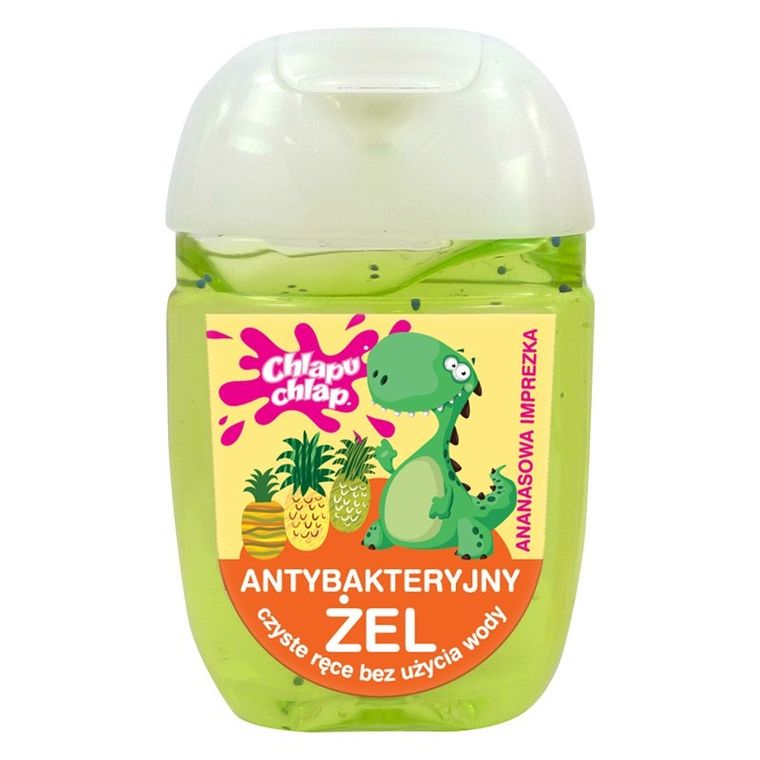 Chlapu Chlap, żel antybakteryjny do rąk, ananasowa imprezka, 30 ml