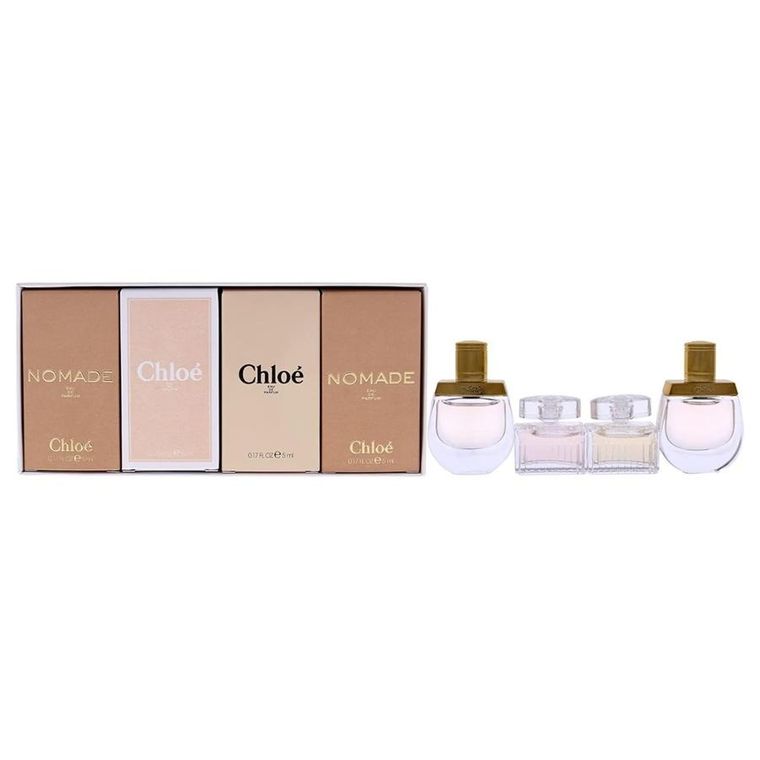 Chloe, Les Parfums zestaw Nomade, woda toaletowa, 5 ml + Rose Tangerine, woda toaletowa, 5 ml + Chloe, woda perfumowana, 5 ml + Nomade, woda perfumowana, 5 ml