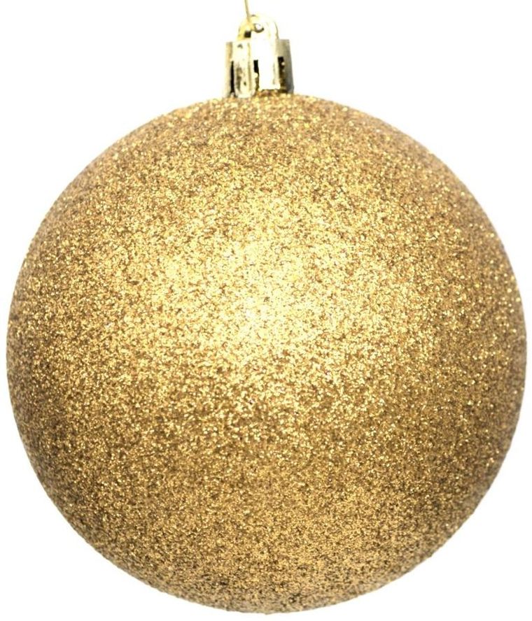 Christmas Decoration, bombka dekoracyjna, plastikowa, bezpieczna, złoty, 60 mm, 12 szt.