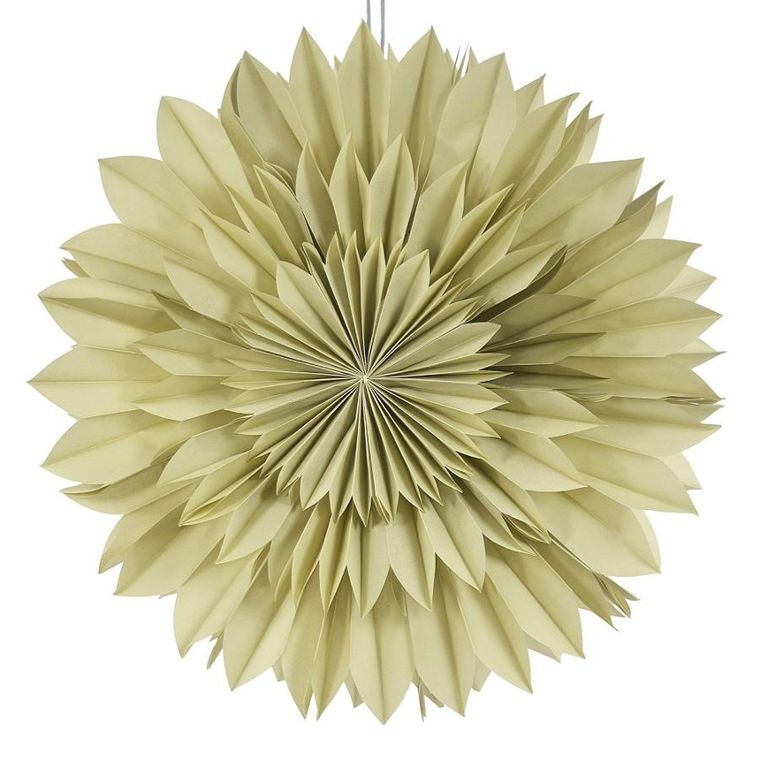 Christmas Decoration, gwiazda dekoracyjna 3D, wisząca, papierowa, zielona, 50 cm