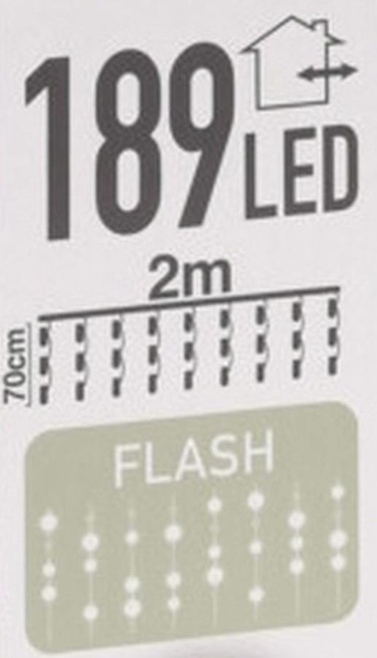 Christmas Decoration, lampki choinkowe, kurtyna świetlna zewnętrzna, 200-70 cm, led ciepły biały flash