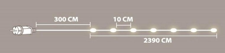 Christmas Decoration, lampki druciki, girlanda, zimny biały, 240 LED