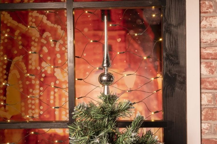 Christmas gifts, czubek choinkowy, wysokość 25 cm złoty