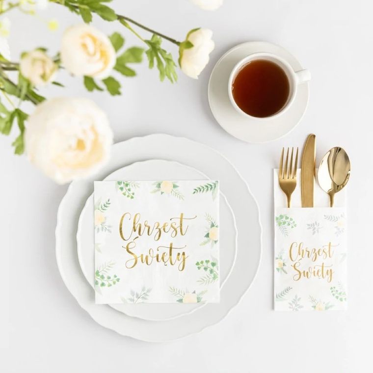 Chrzest Święty, serwetki, 33-33 cm, 10 szt.