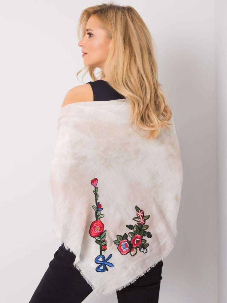 Chustka damska, beżowa, Factory Price