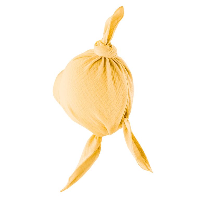 Chustka na głowę dziecięca, muślinowa, żółta, Eevi