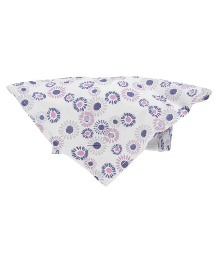 Chustka na głowę dziewczęca, biała, kwiatki, Döll