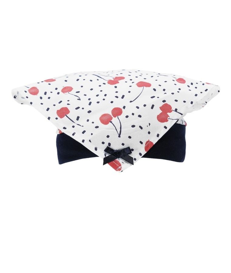Chustka na głowę dziewczęca, biała, wisienki, Döll