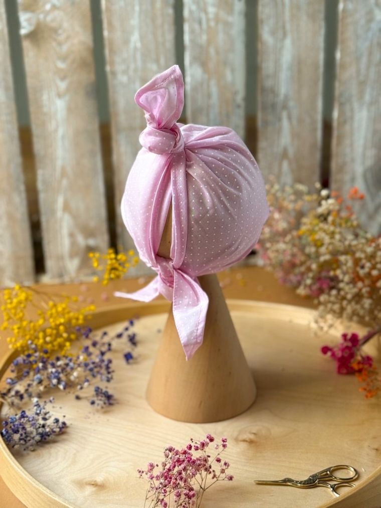 Chustka na głowę dziewczęca, różowa, Iltom