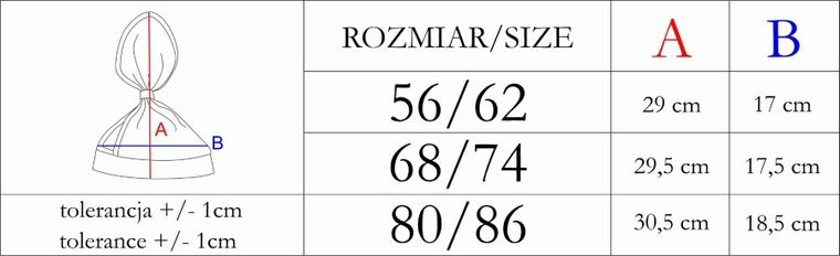 Chustka na głowę niemowlęca, biało-czarna, Nicol