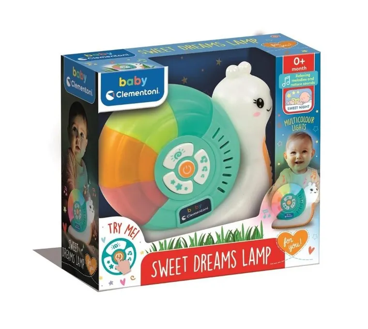 Clementoni, Baby, interaktywna lampka nocna, ślimak