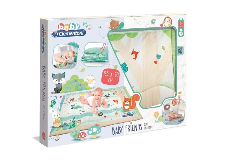 Clementoni, Baby, Mali Przyjaciele, mata, 90-135 cm