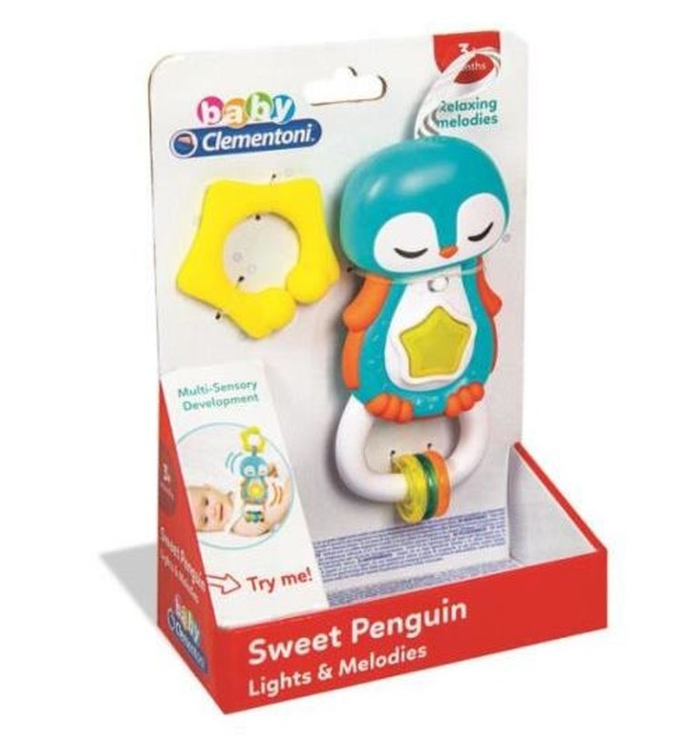 Clementoni, Baby, Pingwin, interaktywna grzechotka