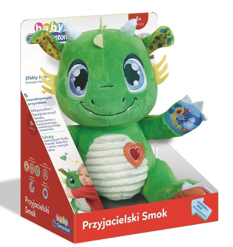 Clementoni, Baby, Przyjacielski Smok, zabawka interaktywna
