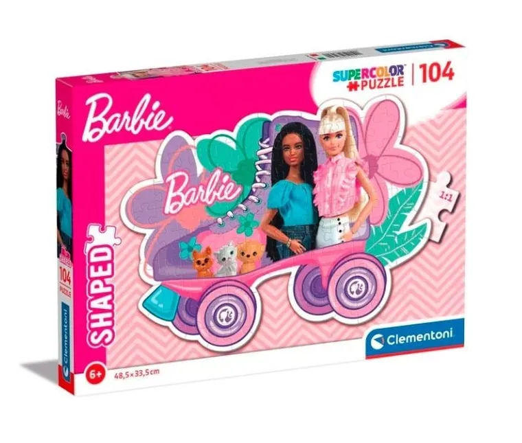 Clementoni, Barbie, Shaped, puzzle, 104 elementy