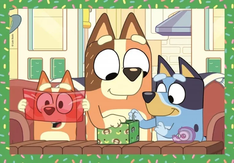 Clementoni, Bluey, puzzle, 4w1, 72 elementy