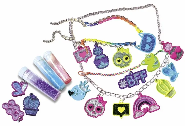 Clementoni, Crazy Chic, Kolorowe charmsy, zestaw do robienia bransoletek