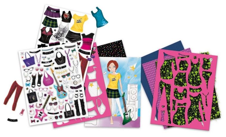 Clementoni, Crazy Chic, Szkicownik moda rock, zestaw kreatywny