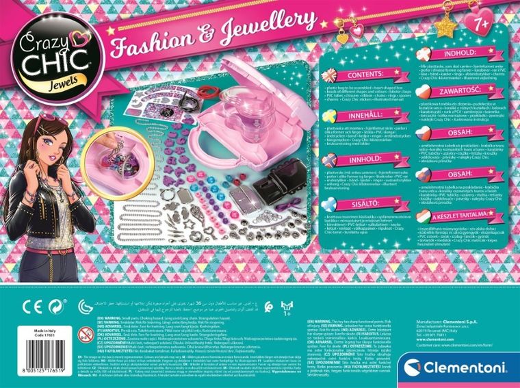 Clementoni, Crazy Chic, Torebka z koralikami, zestaw kreatywny