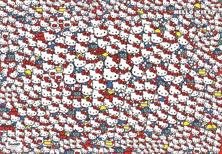 Clementoni, High Quality, Impossible, Hello Kitty, puzzle, 1000 elementów