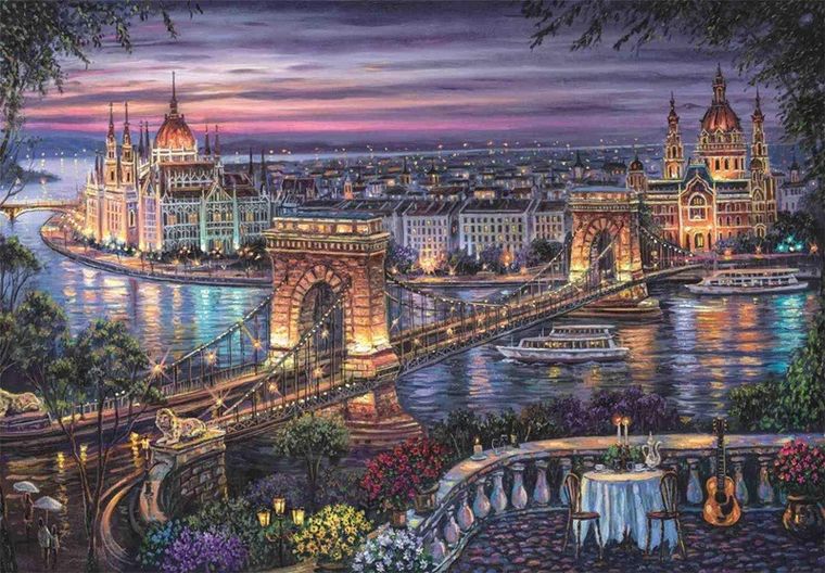 Clementoni, High Quality, Lights of the Danube, puzzle, 1000 elementów