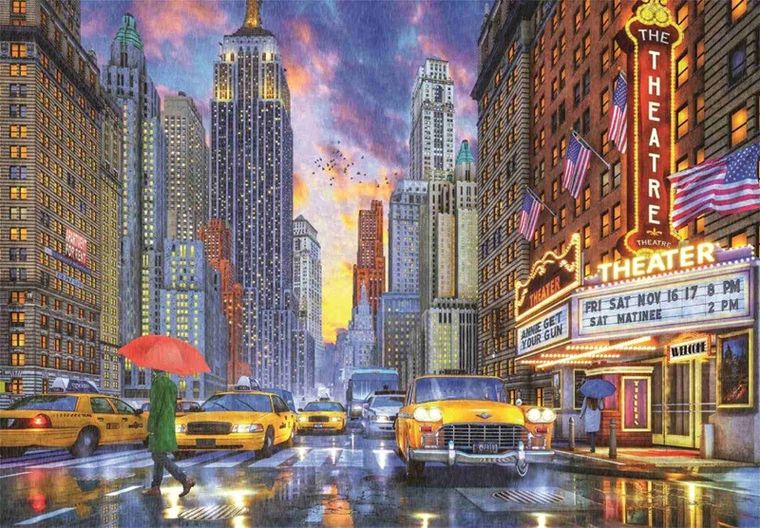 Clementoni, High Quality, Rainy Manhattan, puzzle, 2000 elementów