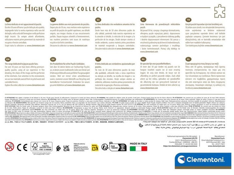 Clementoni, High Quality, Riomaggiore Coast, puzzle, 500 elementów