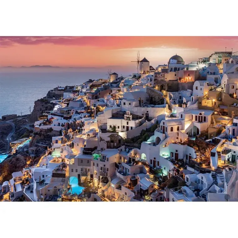 Clementoni, High Quality, Shades of Santorini, puzzle, 1000 elementów