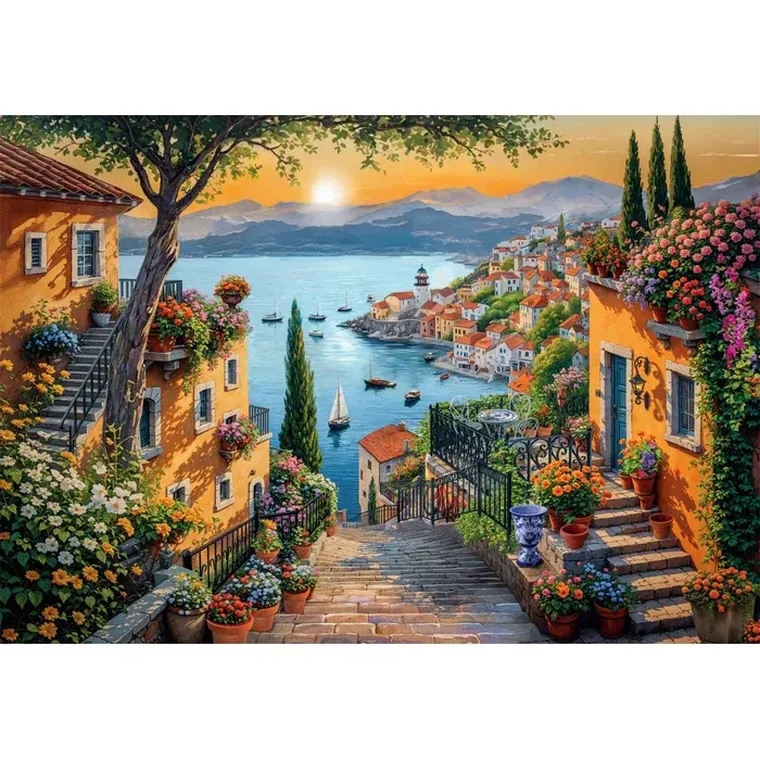 Clementoni, High Quality, Steps To The Harbor, puzzle, 1500 elementów